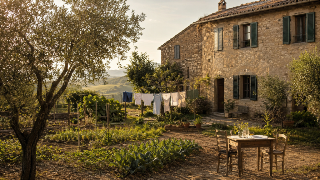 Family-run agriturismo farmhouse in Italy, a budget farm stay alternative to hotels
